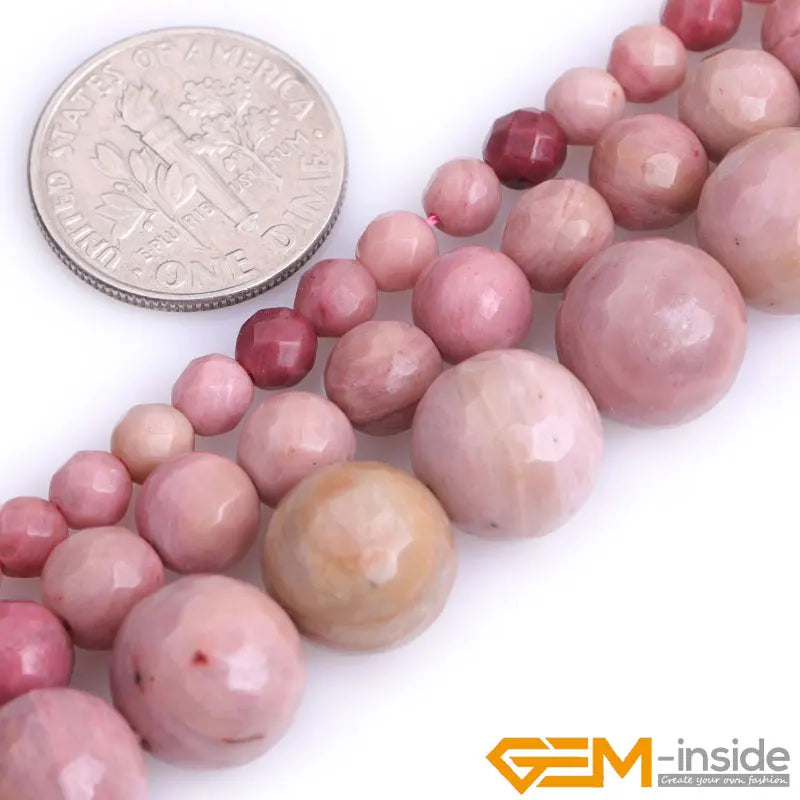 Natural Stone Faceted Round Beads