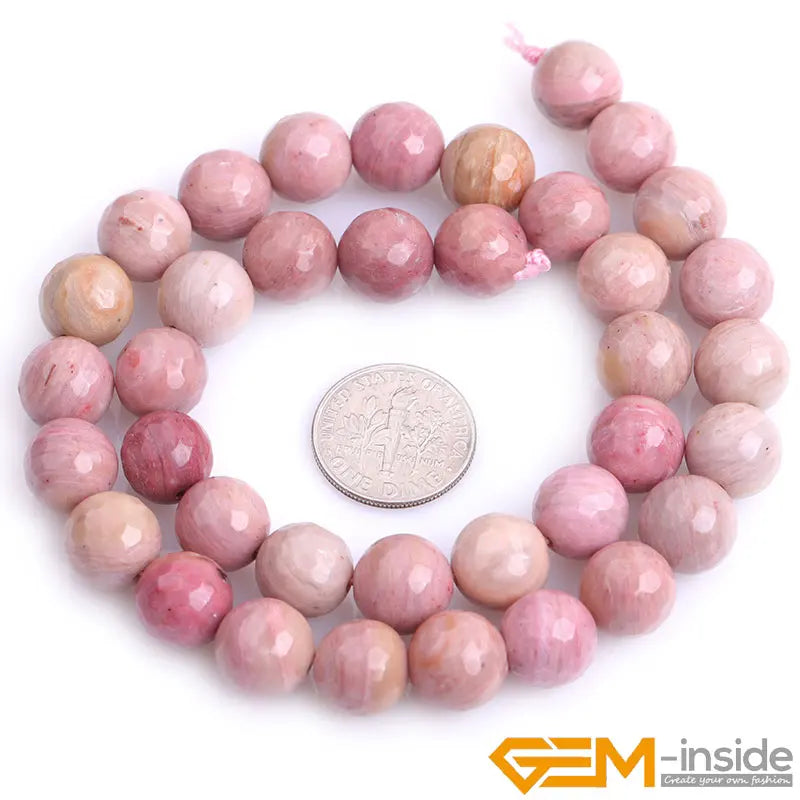 Natural Stone Faceted Round Beads