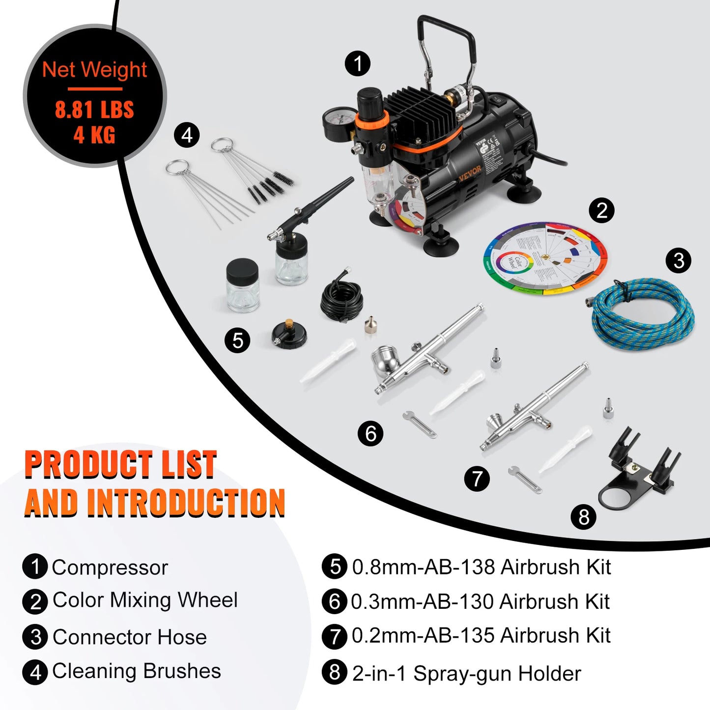 Professional Dual-Action Airbrush Kit