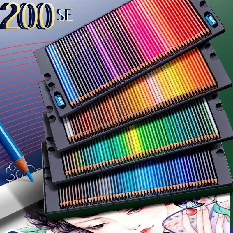 48/72/120/150/200 Professional Oil Color/Watercolor Pencil Set