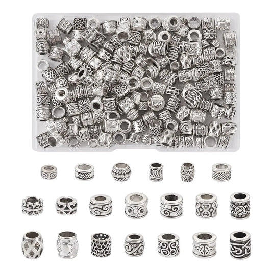 100~200pcs/Set  Antique Silver Spacer Beads