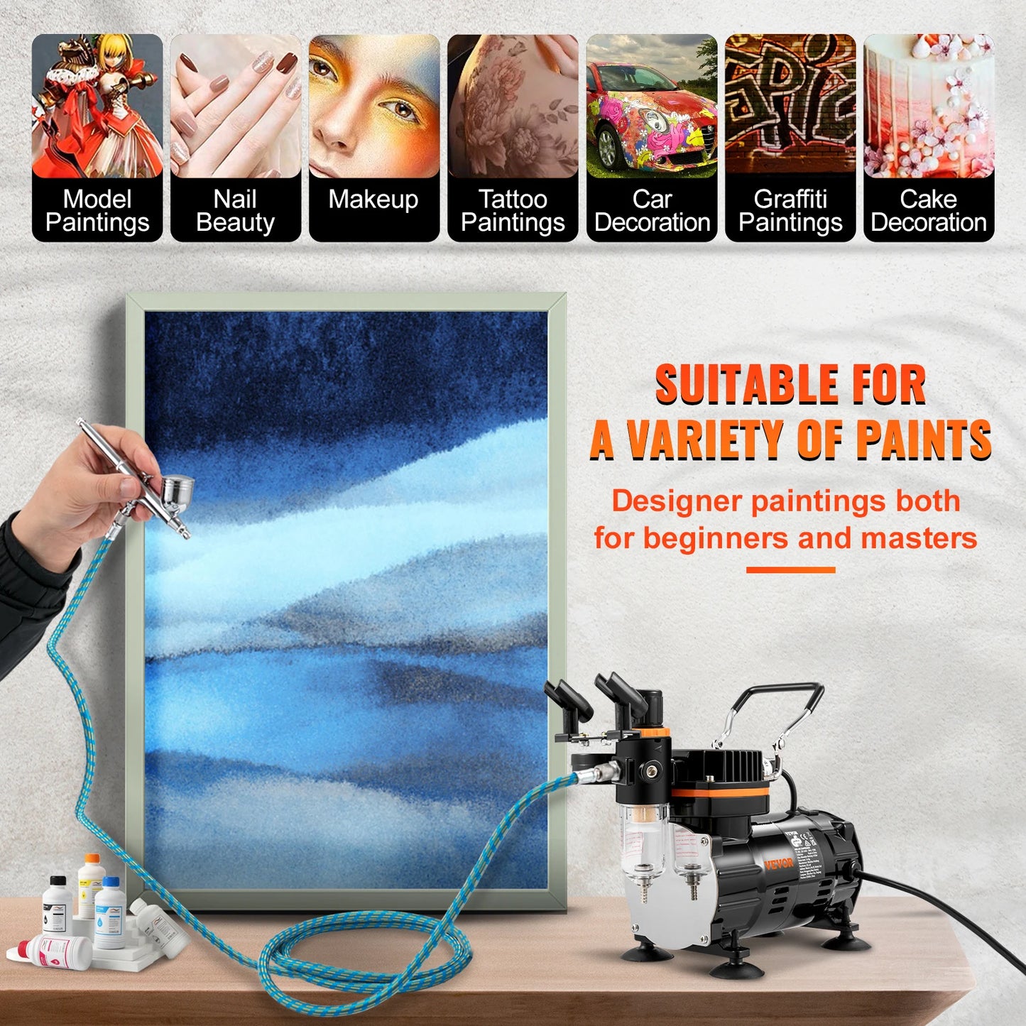 Professional Dual-Action Airbrush Kit