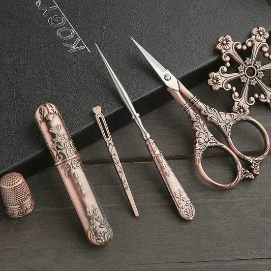 Vintage Sewing Scissors Kit