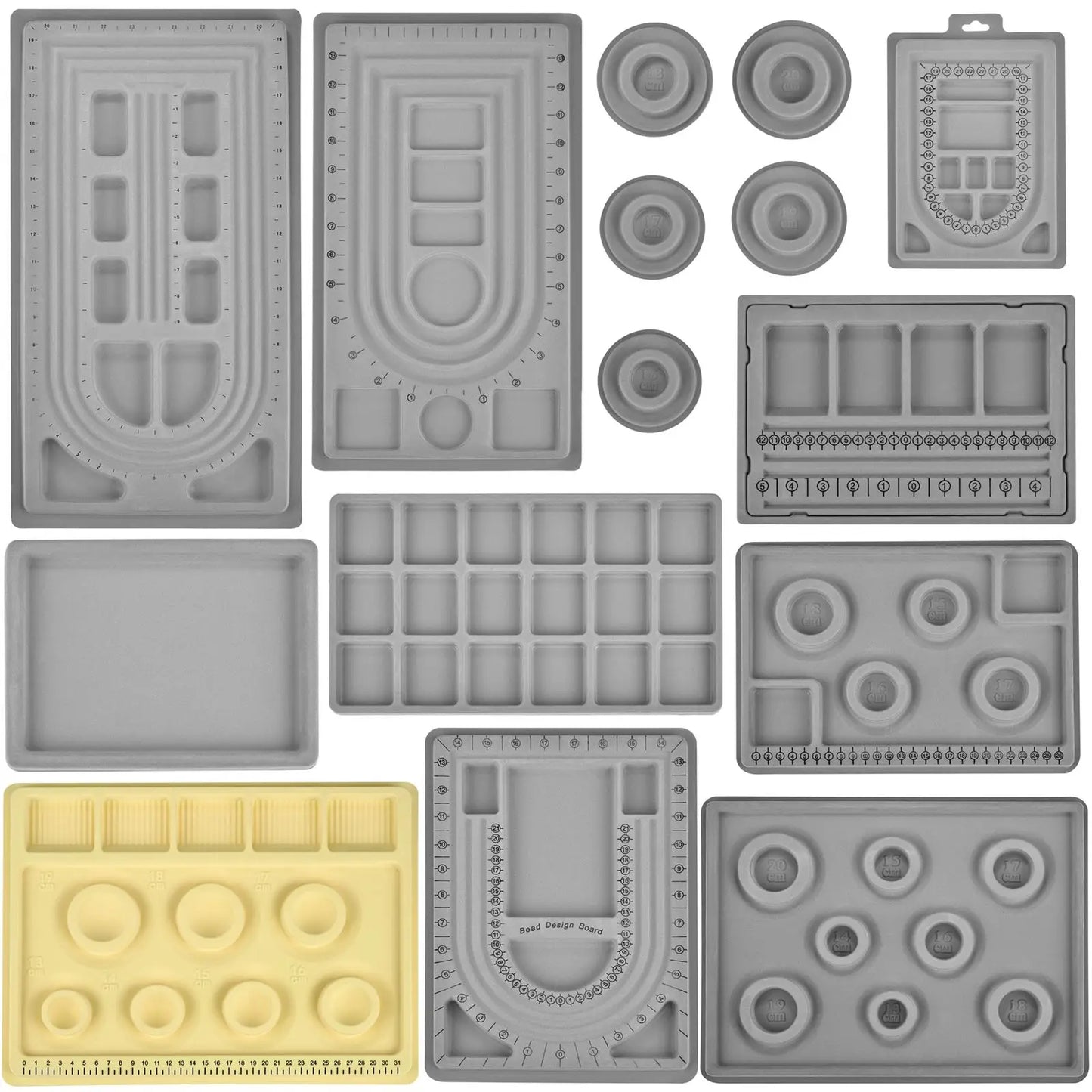 Gray Flocked Bead Boards For Jewelry Making