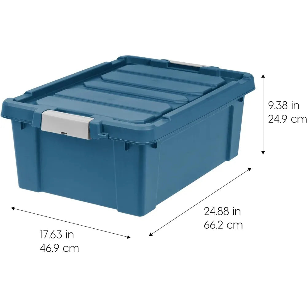 11.75 Gallon Lockable Storage Totes 4 Pack