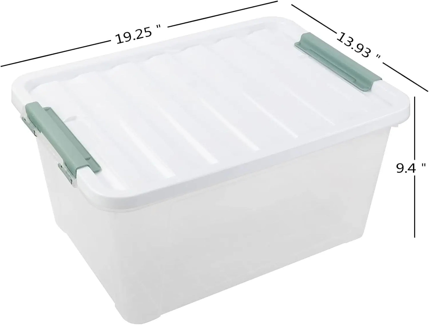 36 Quart Plastic Storage Totes, 4 Pack