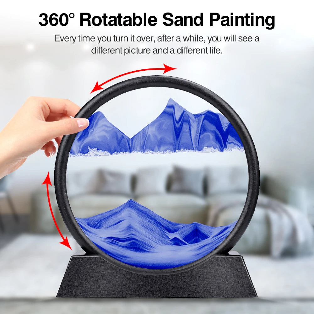 Round 3D Glass Sand Art